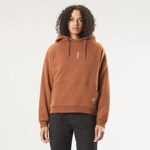 Picture Organic Women's Hollma Hoodie Brown Cropped Relaxed, Cotton size L